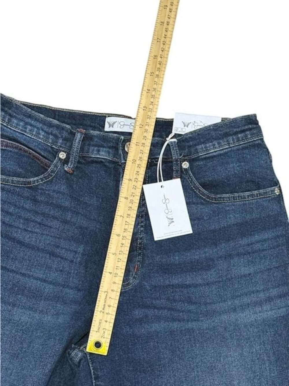 Jessica Simpson FREESIA HIGH RISE WIDE LEG DENIM DARK WASH - Picture 5 of 5